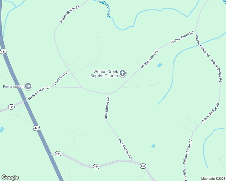 map of restaurants, bars, coffee shops, grocery stores, and more near 579 Webbs Creek Road in Commerce