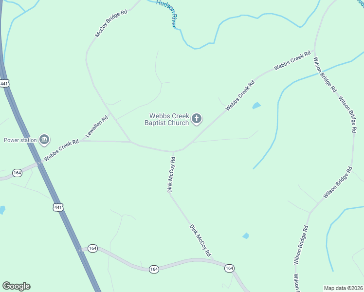 map of restaurants, bars, coffee shops, grocery stores, and more near 579 Webbs Creek Road in Commerce