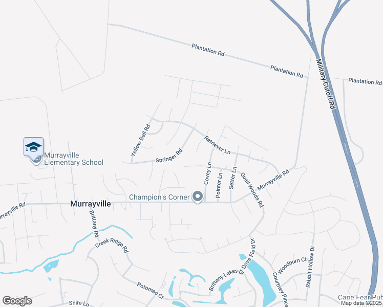map of restaurants, bars, coffee shops, grocery stores, and more near 1601 Gander Drive in Wilmington
