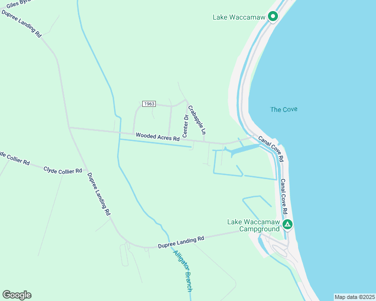 map of restaurants, bars, coffee shops, grocery stores, and more near 982 Wooded Acres Road in Lake Waccamaw