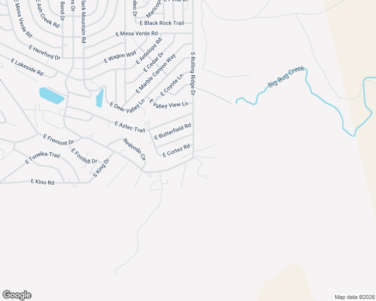 map of restaurants, bars, coffee shops, grocery stores, and more near 20933 East Cortez Road in Mayer