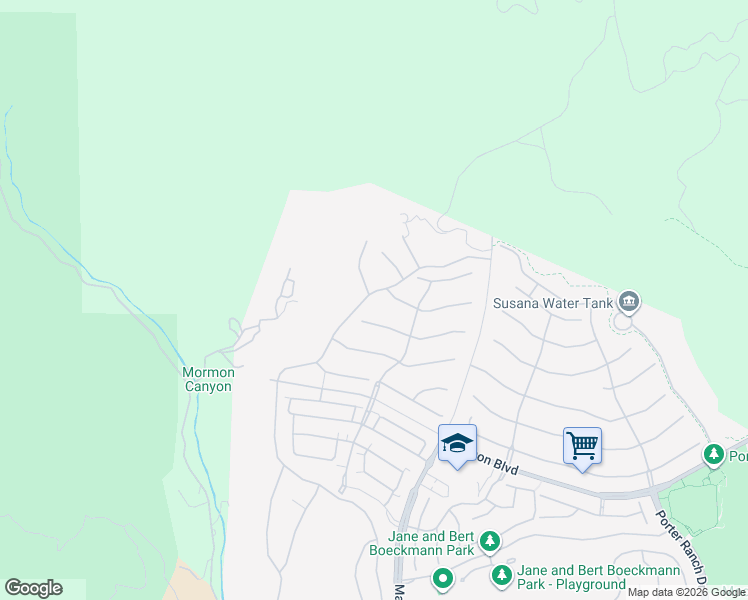 map of restaurants, bars, coffee shops, grocery stores, and more near 20668 Hummingbird Court in Los Angeles
