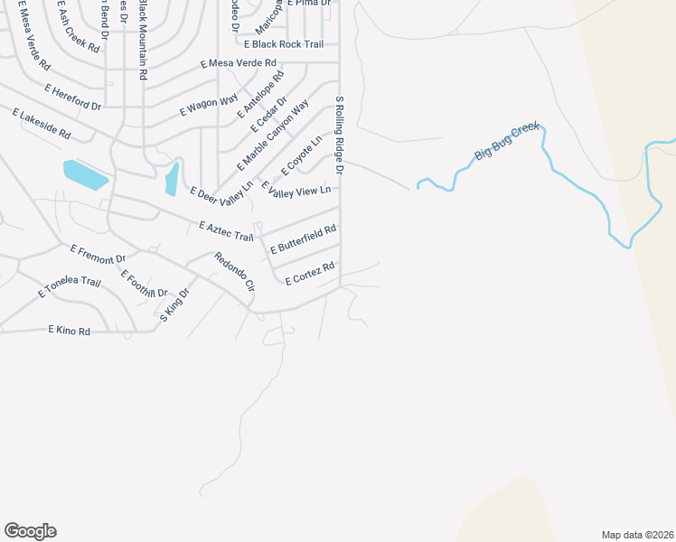 map of restaurants, bars, coffee shops, grocery stores, and more near 20933 East Cortez Road in Mayer