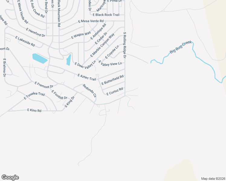 map of restaurants, bars, coffee shops, grocery stores, and more near 20848 East Cortez Road in Mayer