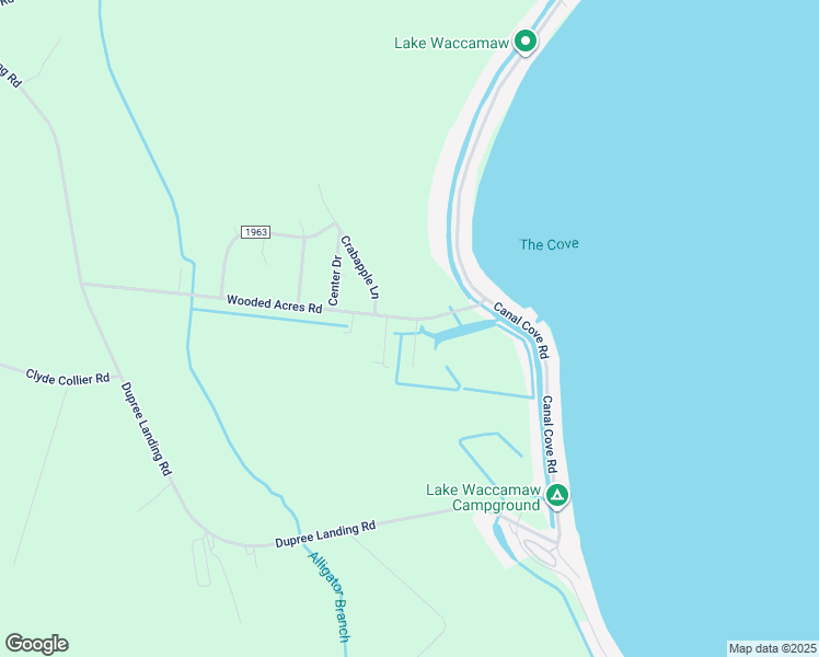 map of restaurants, bars, coffee shops, grocery stores, and more near 1184 Wooded Acres Road in Lake Waccamaw