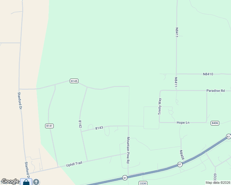 map of restaurants, bars, coffee shops, grocery stores, and more near Ridge View Drive in Concho