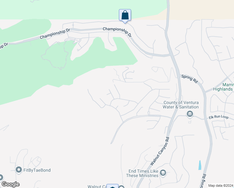 map of restaurants, bars, coffee shops, grocery stores, and more near 6949 Wildridge Court in Moorpark