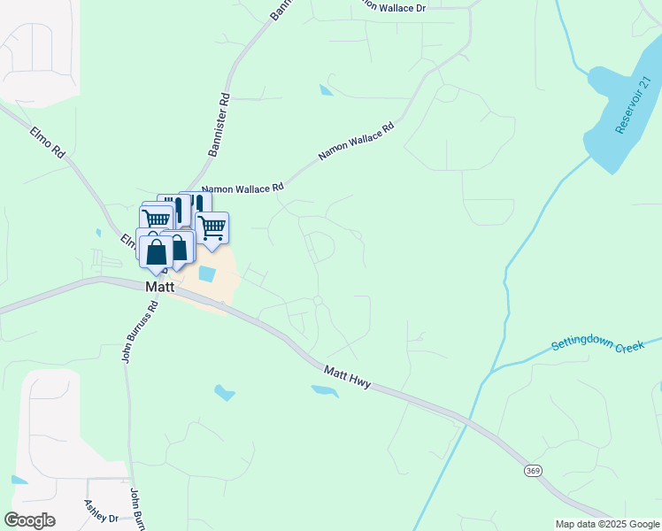 map of restaurants, bars, coffee shops, grocery stores, and more near 5530 Bower Place in Cumming