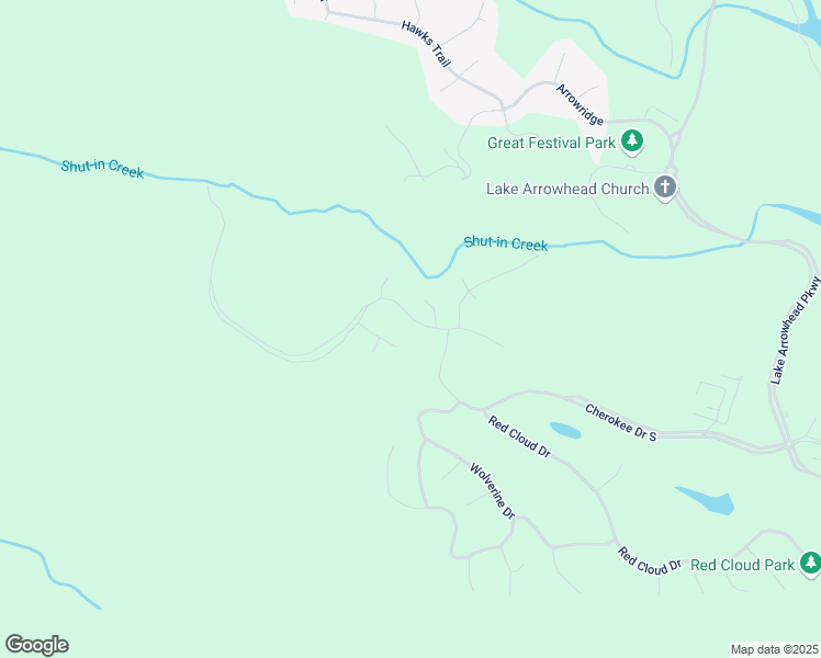 map of restaurants, bars, coffee shops, grocery stores, and more near 529 Cherokee Drive South in Waleska