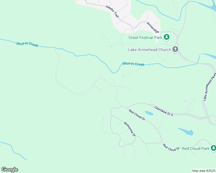 map of restaurants, bars, coffee shops, grocery stores, and more near 529 Cherokee Drive South in Waleska