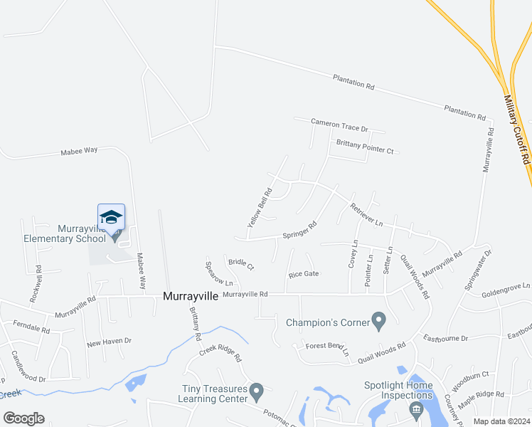 map of restaurants, bars, coffee shops, grocery stores, and more near 1403 Weimaraner Court in Wilmington