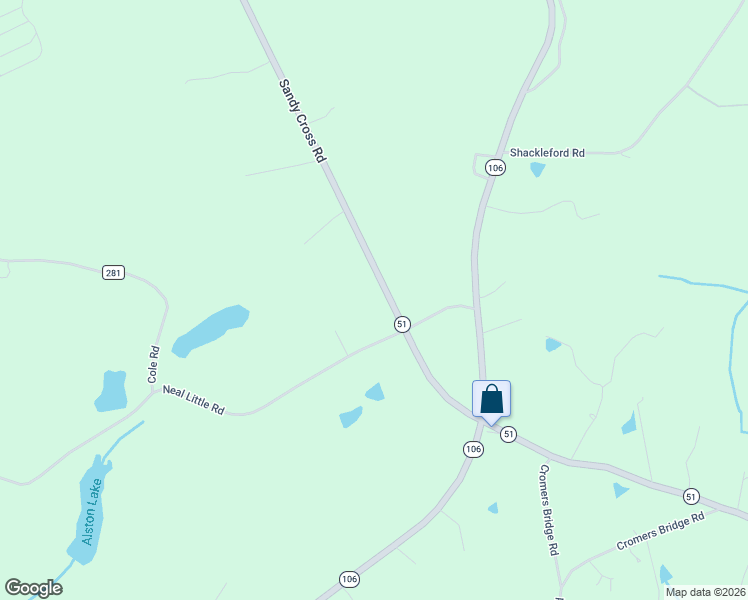 map of restaurants, bars, coffee shops, grocery stores, and more near 5221 Sandy Cross Road in Carnesville