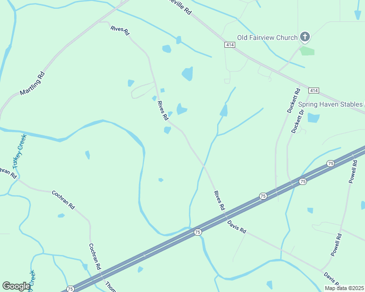 map of restaurants, bars, coffee shops, grocery stores, and more near 441 Rives Road in Albertville