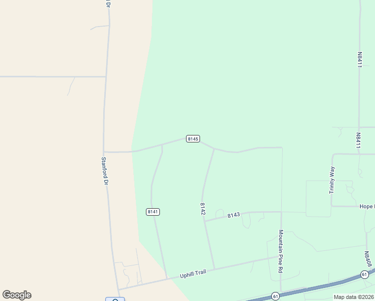 map of restaurants, bars, coffee shops, grocery stores, and more near County Road 8145 in Concho