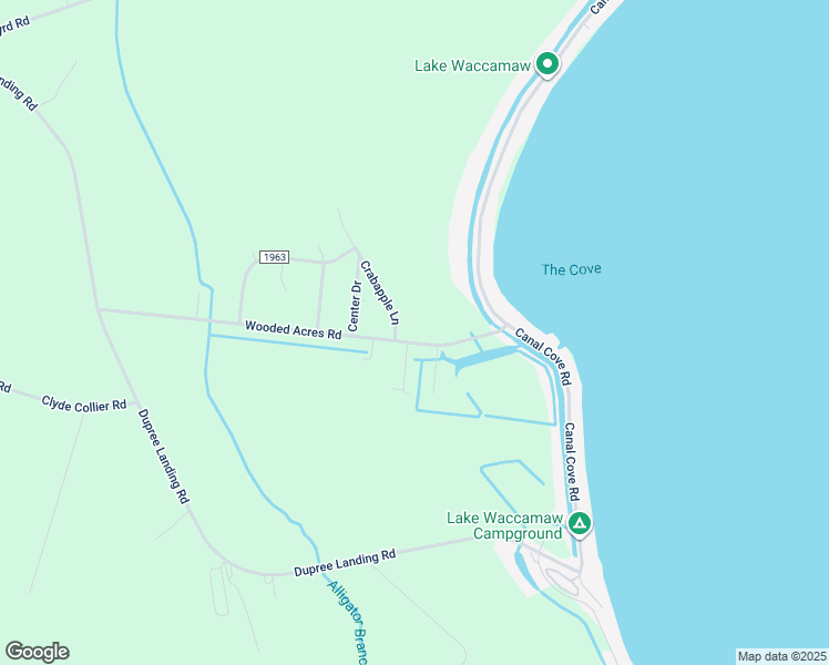 map of restaurants, bars, coffee shops, grocery stores, and more near 1129 Wooded Acres Road in Lake Waccamaw