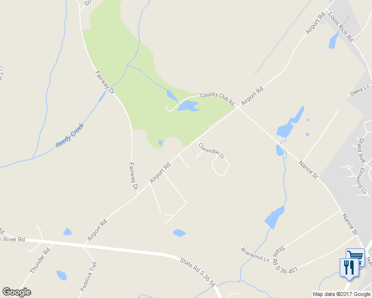 map of restaurants, bars, coffee shops, grocery stores, and more near 710 Airport Road in Newberry