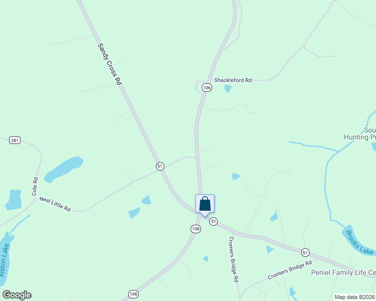 map of restaurants, bars, coffee shops, grocery stores, and more near 4236 Athens Road in Carnesville