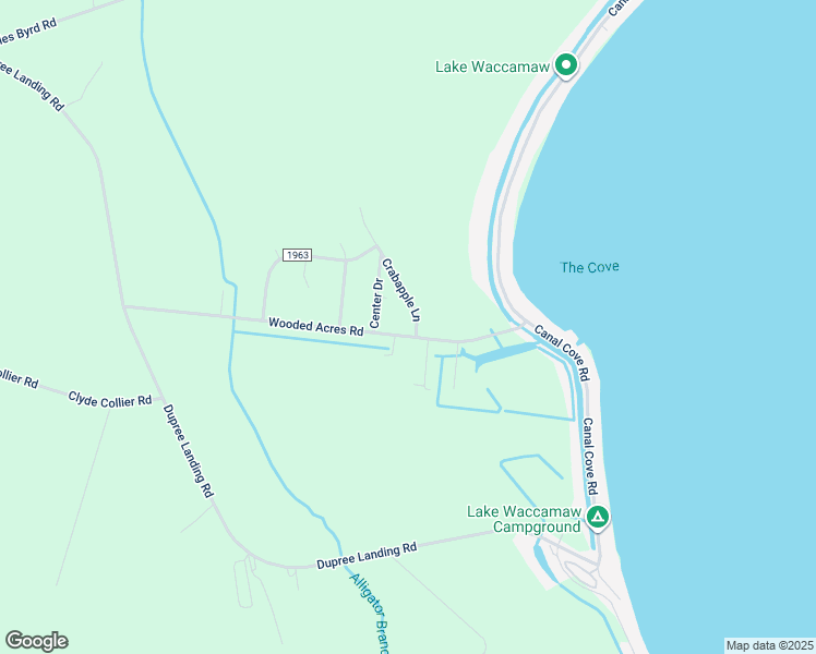 map of restaurants, bars, coffee shops, grocery stores, and more near 1025 Wooded Acres Road in Lake Waccamaw