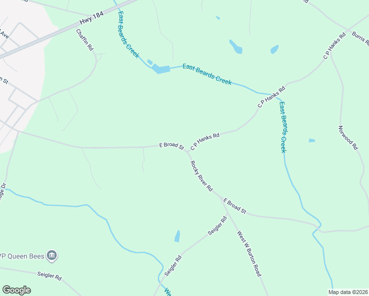 map of restaurants, bars, coffee shops, grocery stores, and more near 805 East Broad Street in Iva