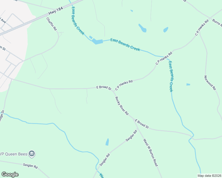 map of restaurants, bars, coffee shops, grocery stores, and more near 805 East Broad Street in Iva