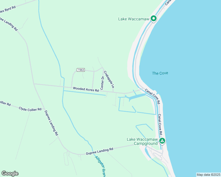 map of restaurants, bars, coffee shops, grocery stores, and more near 1025 Wooded Acres Road in Lake Waccamaw