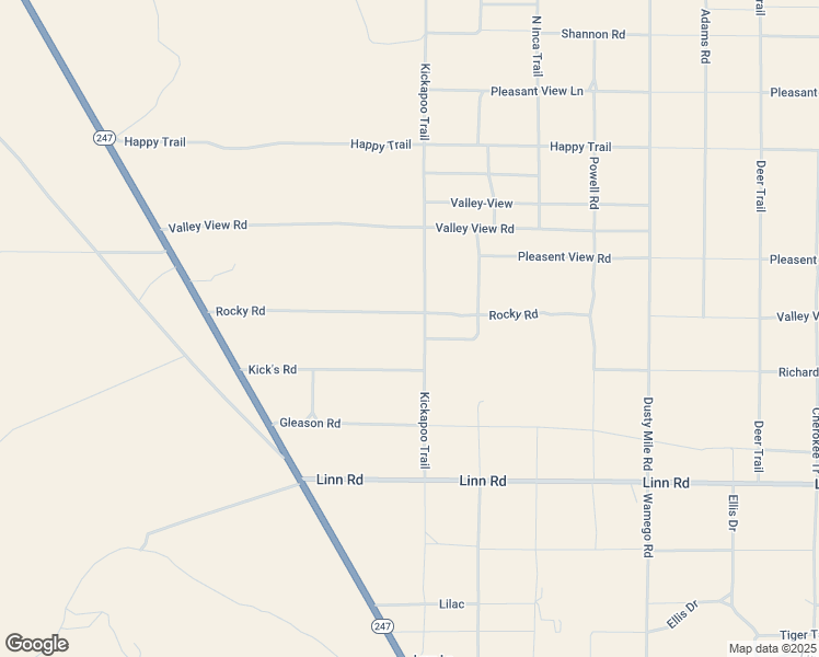 map of restaurants, bars, coffee shops, grocery stores, and more near 2774 Kickapoo Trail in Landers