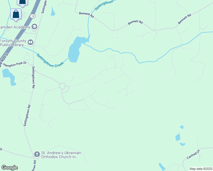 map of restaurants, bars, coffee shops, grocery stores, and more near 7035 West Mountain Crossing in Cumming