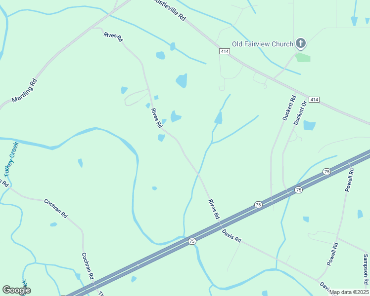 map of restaurants, bars, coffee shops, grocery stores, and more near 441 Rives Road in Albertville