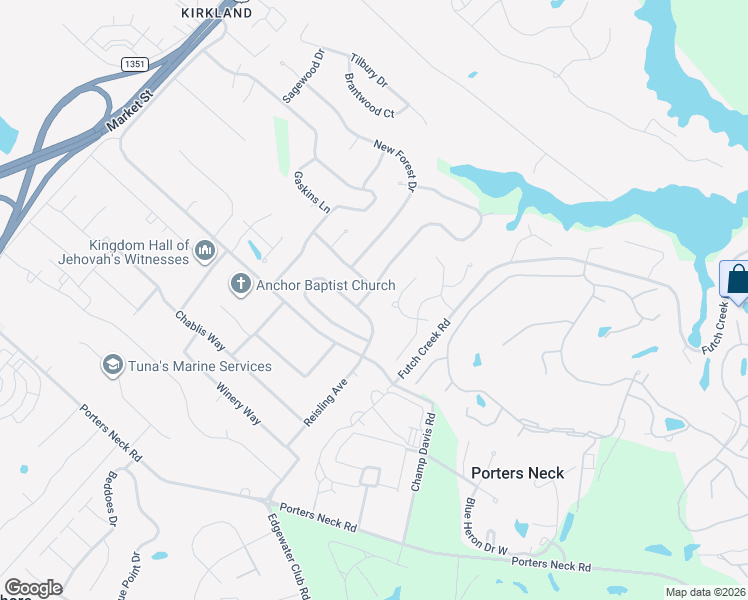 map of restaurants, bars, coffee shops, grocery stores, and more near 8606 Ramsbury Way in Wilmington