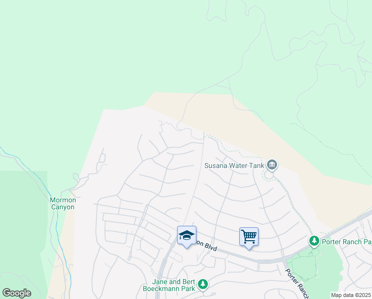 map of restaurants, bars, coffee shops, grocery stores, and more near 20537 Overlook Court in Los Angeles