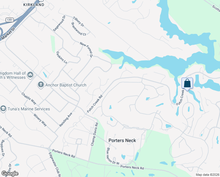 map of restaurants, bars, coffee shops, grocery stores, and more near 808 Winged Foot Lane in Wilmington
