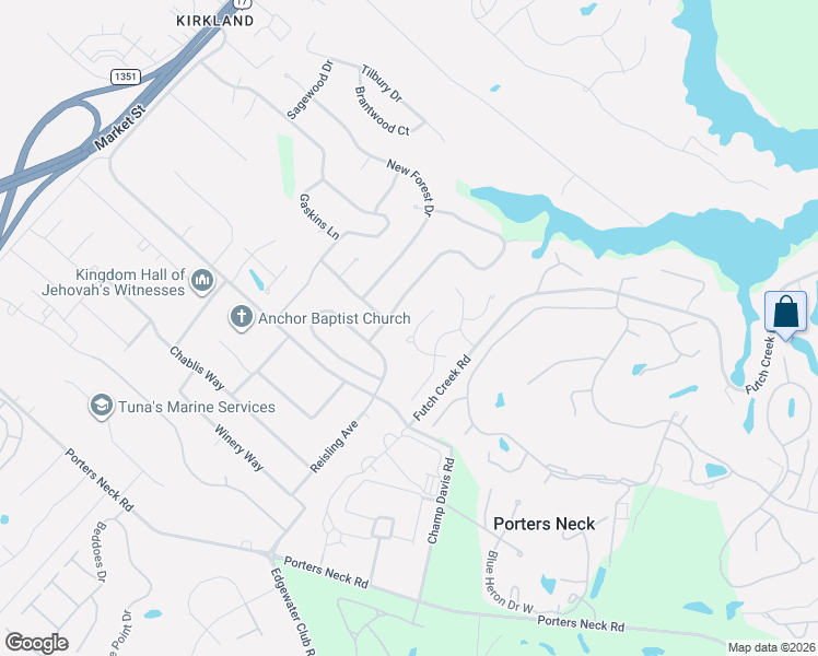 map of restaurants, bars, coffee shops, grocery stores, and more near 8817 Sawmill Creek Lane in Wilmington