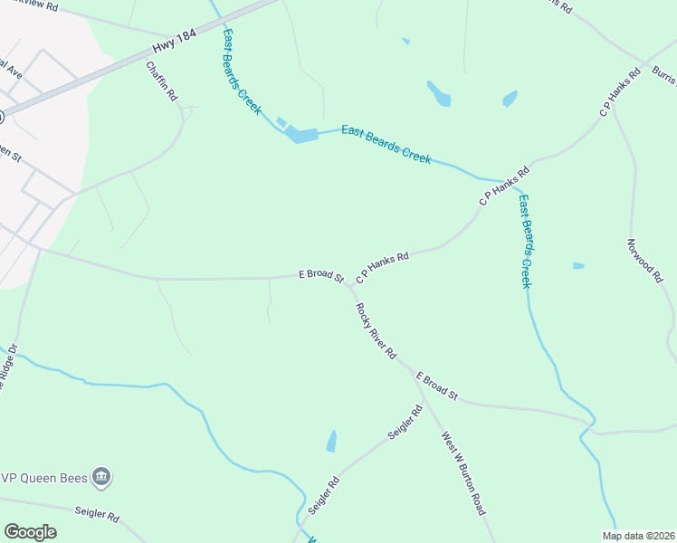 map of restaurants, bars, coffee shops, grocery stores, and more near 805 East Broad Street in Iva