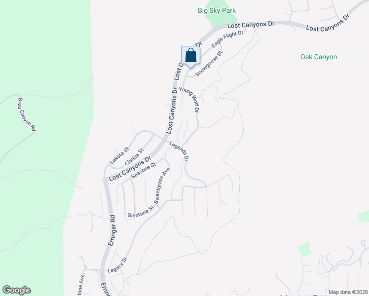 map of restaurants, bars, coffee shops, grocery stores, and more near 3602 Young Wolf Drive in Simi Valley