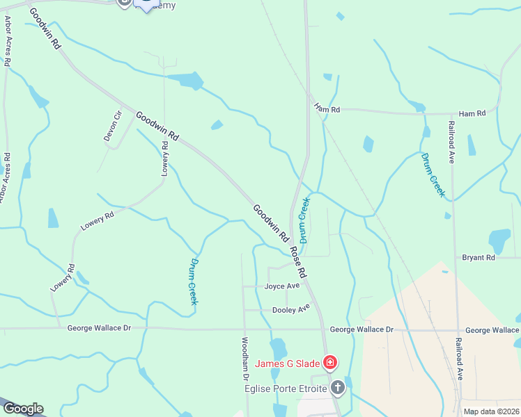 map of restaurants, bars, coffee shops, grocery stores, and more near 168 Goodwin Road in Albertville
