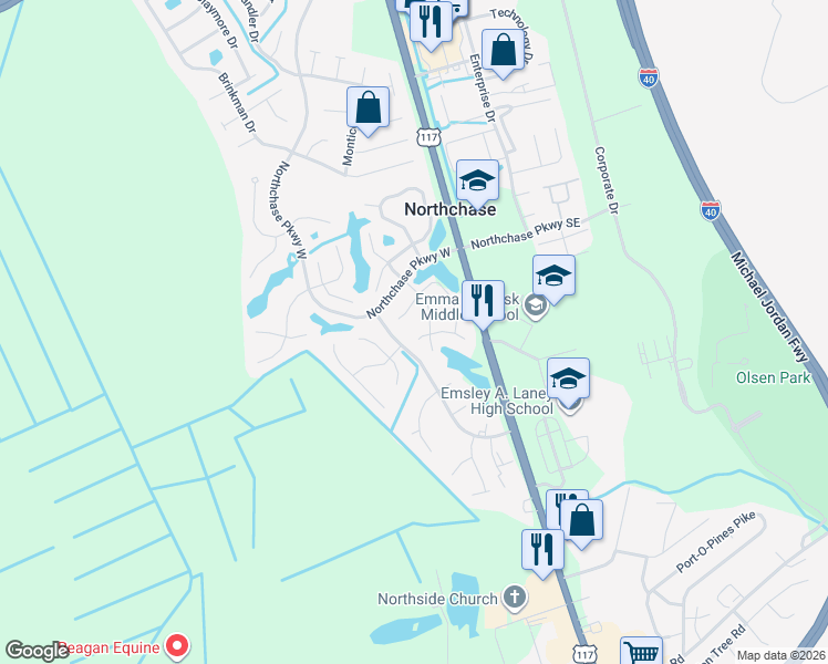 map of restaurants, bars, coffee shops, grocery stores, and more near 4303 Watson Drive in Wilmington