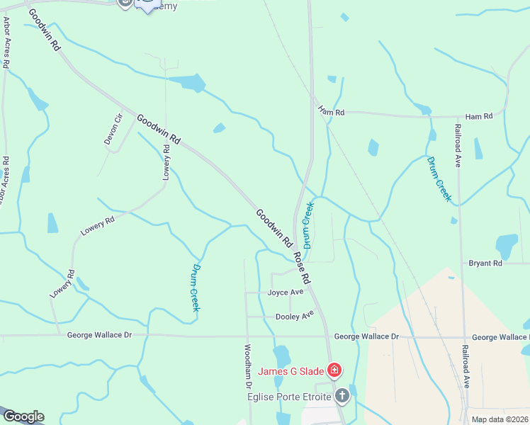 map of restaurants, bars, coffee shops, grocery stores, and more near 168 Goodwin Road in Albertville
