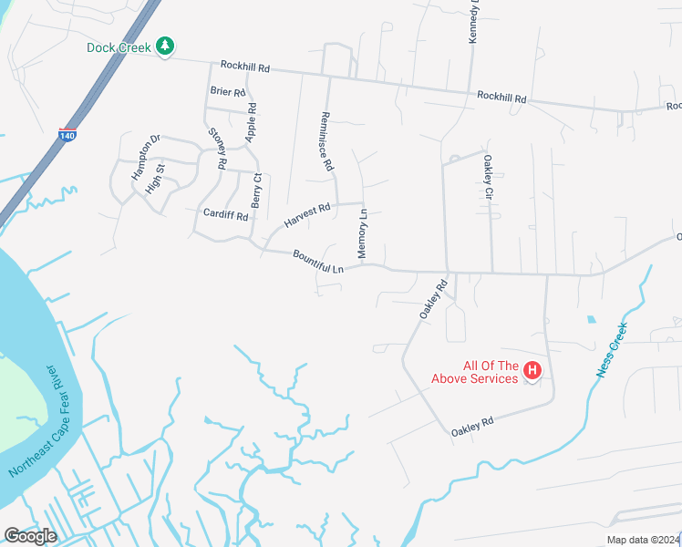 map of restaurants, bars, coffee shops, grocery stores, and more near 407 Bountiful Lane in Castle Hayne