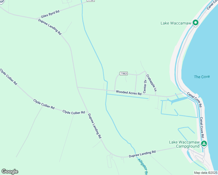 map of restaurants, bars, coffee shops, grocery stores, and more near 427 Wooded Acres Road in Lake Waccamaw