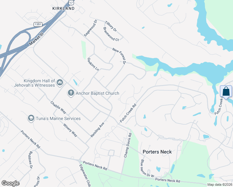 map of restaurants, bars, coffee shops, grocery stores, and more near 8817 Sawmill Creek Lane in Wilmington