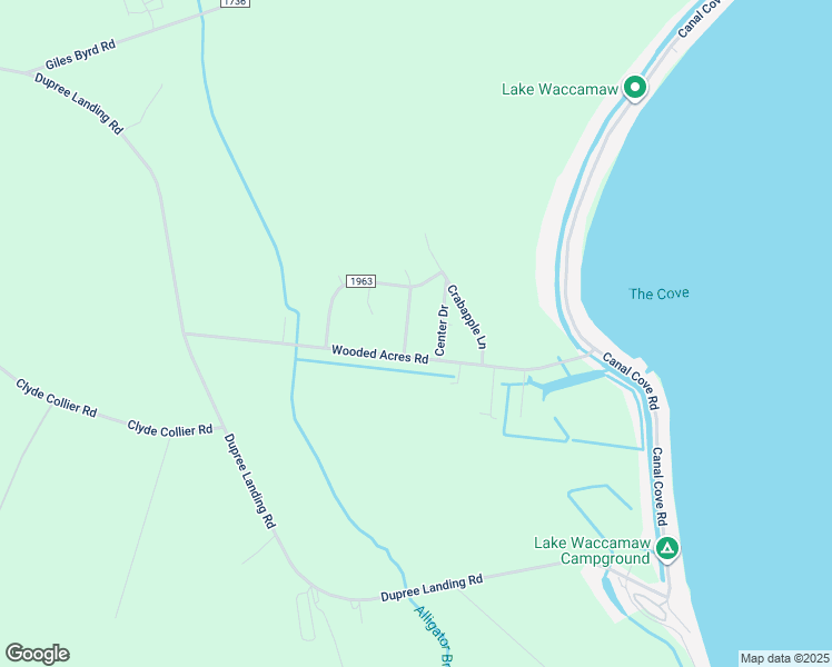 map of restaurants, bars, coffee shops, grocery stores, and more near 84 White Pine Road in Lake Waccamaw