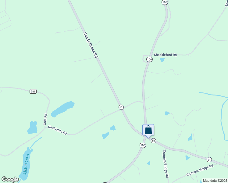 map of restaurants, bars, coffee shops, grocery stores, and more near 5221 Sandy Cross Road in Carnesville