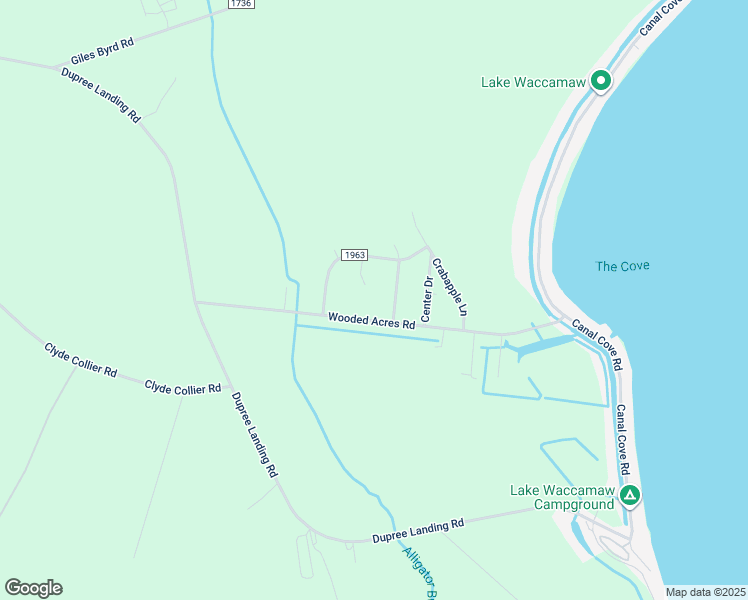 map of restaurants, bars, coffee shops, grocery stores, and more near 565 Wooded Acres Road in Lake Waccamaw