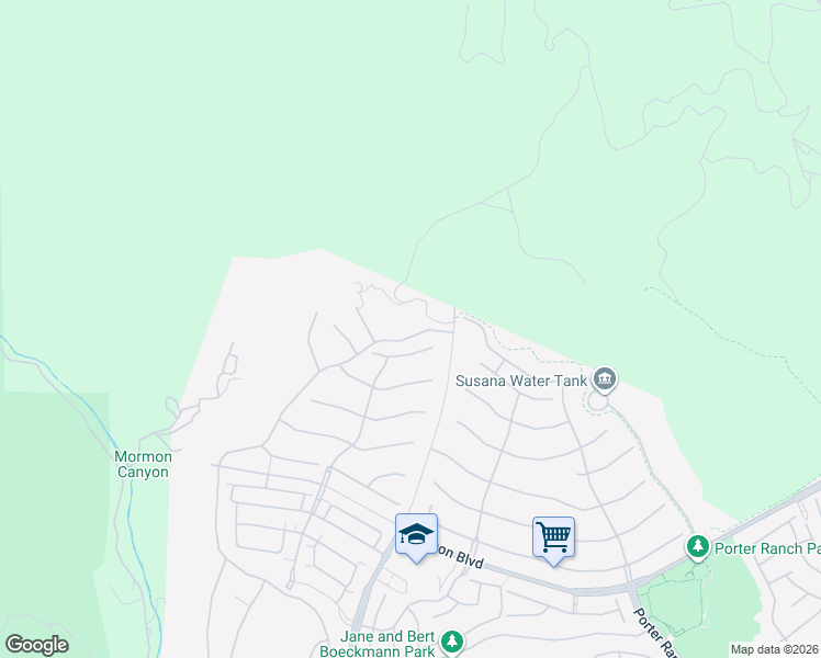 map of restaurants, bars, coffee shops, grocery stores, and more near 12553 Ridgeline Road in Los Angeles