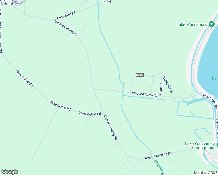 map of restaurants, bars, coffee shops, grocery stores, and more near 155 Wooded Acres Road in Lake Waccamaw