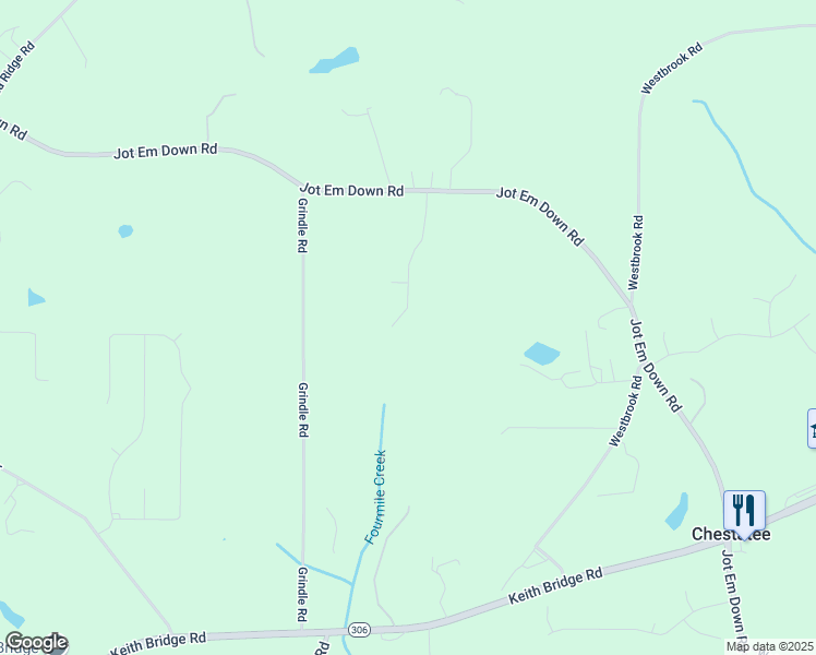 map of restaurants, bars, coffee shops, grocery stores, and more near 7155 Creek Ridge Drive in Gainesville