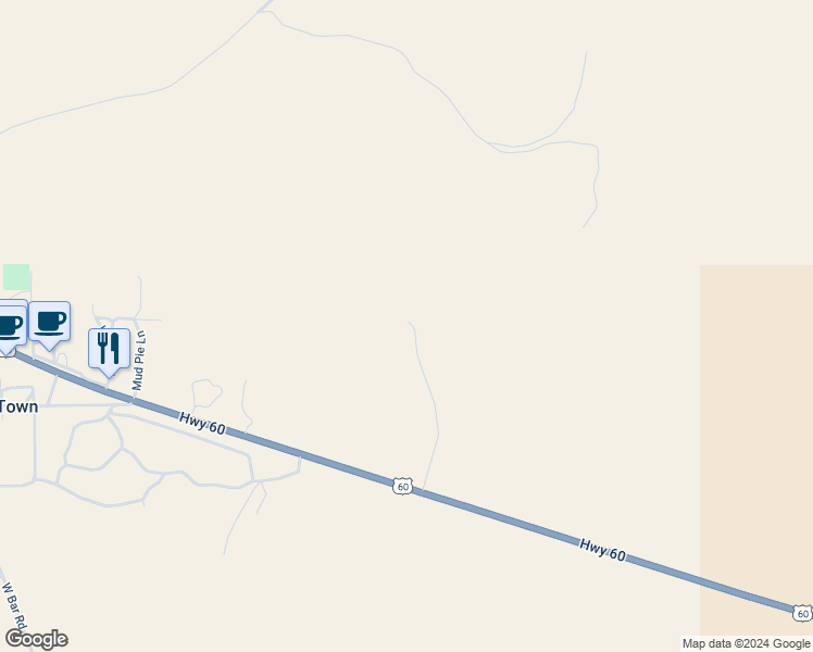 map of restaurants, bars, coffee shops, grocery stores, and more near in Pie Town