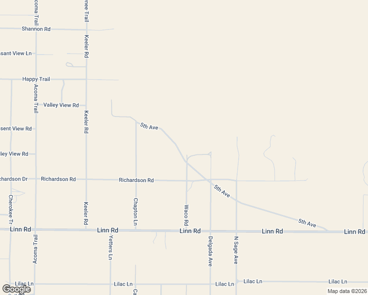 map of restaurants, bars, coffee shops, grocery stores, and more near 5TH Calle Way in Homestead Valley