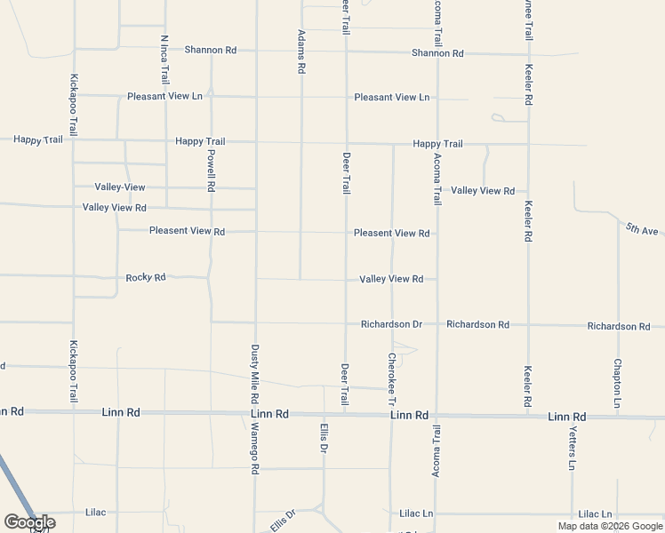 map of restaurants, bars, coffee shops, grocery stores, and more near 2822 Cherokee Tr in Landers