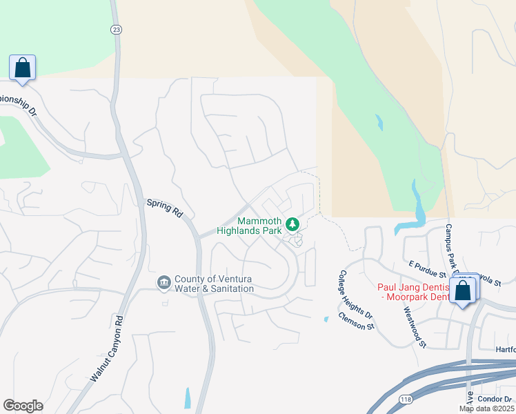map of restaurants, bars, coffee shops, grocery stores, and more near 14124 Eaton Hollow Court in Moorpark